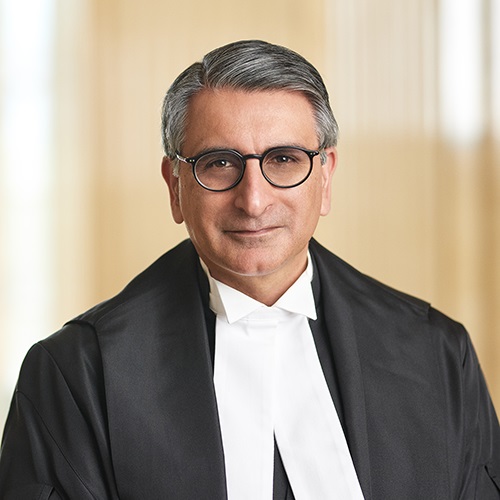 Justice Jamal in formal black robes