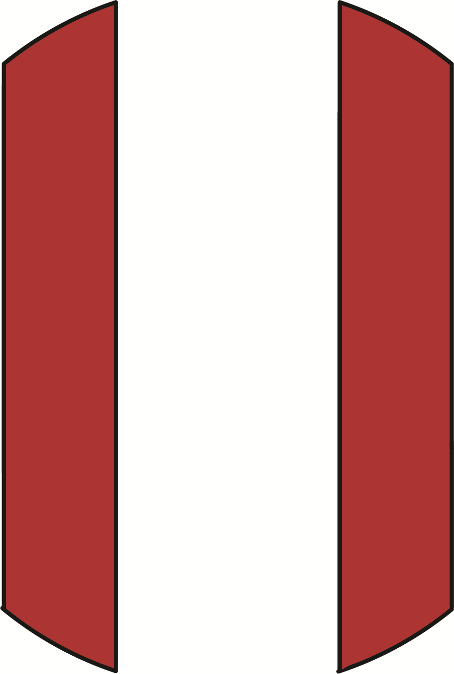 Two red vertical stripes